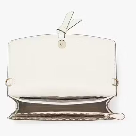 NWT ⭐Kate Spade Knott Croc-embossed Flap Crossbody Leather KD801⭐NWT & DUST BAG - Picture 7 of 17